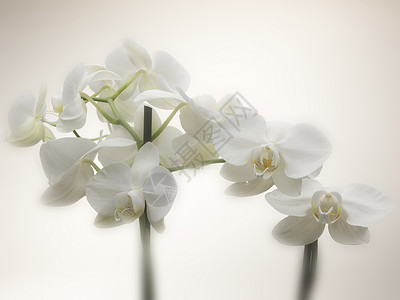 兰花花朵花园植物学婚礼花店宏观白色植物展示五胞胎背景