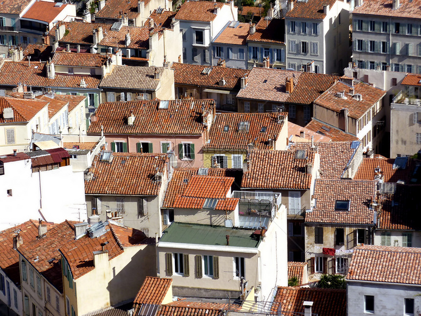 法国马赛的屋顶图片