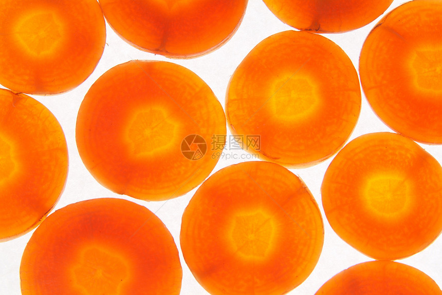 胡萝卜切片橙子生物学营养水平车辆宏观午餐食物圆圈农场图片