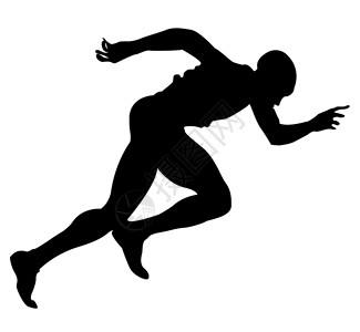 中跑者运动插图短跑男人赛跑者跑步比赛竞赛运动员背景图片