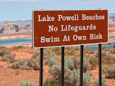 亚利桑那州鲍威尔湖的标志高清图片