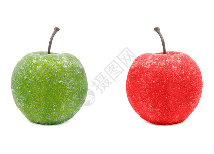 假绿色和红苹果背景图片