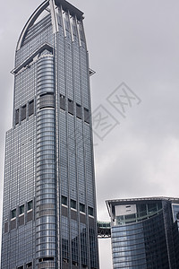 香港的现代建筑办公室玻璃摩天大楼建筑学城市地标景观背景图片