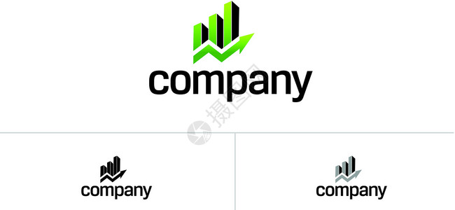 公司商标Logo 指向风俗样本公司房子设计师徽标商标商业金融插画