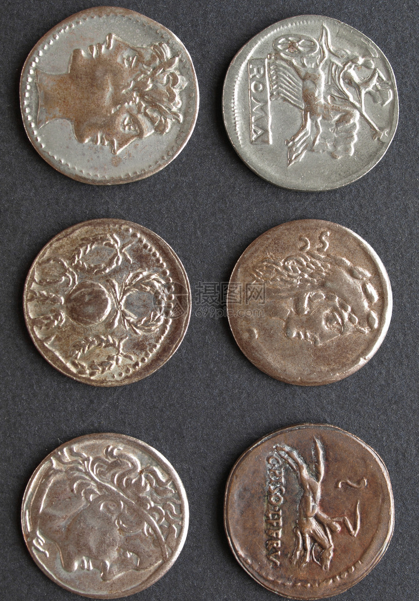 罗马硬币黑色现金图片