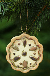 圣诞树装饰装饰品背景图片