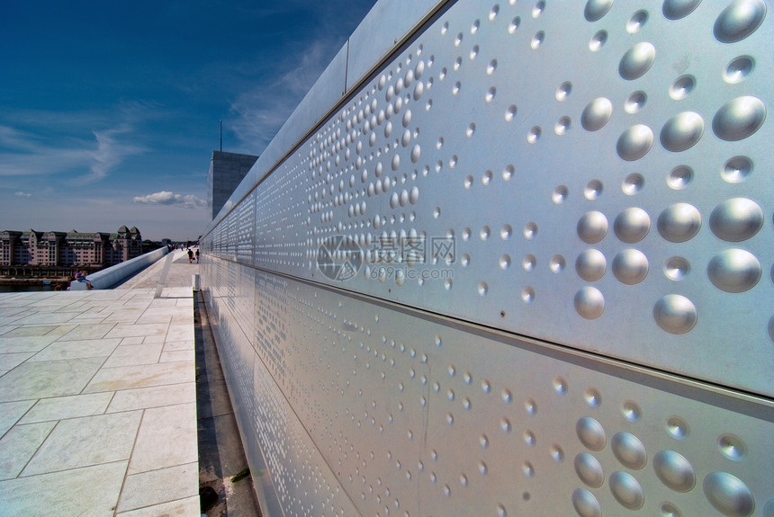 奥斯陆歌剧院峡湾蓝色地平线音乐天空歌剧艺术地标反思玻璃图片