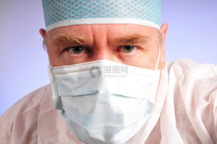 医生或医务工作者外科手套药物眼睛手术震惊面具男性男人帽子图片