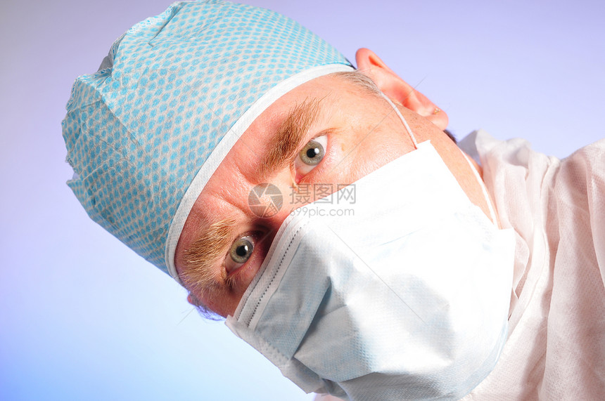 医生或医务工作者帽子医疗手套护士男性震惊外科面具眼睛药物图片