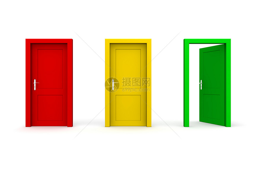 三色门 - 开放绿图片