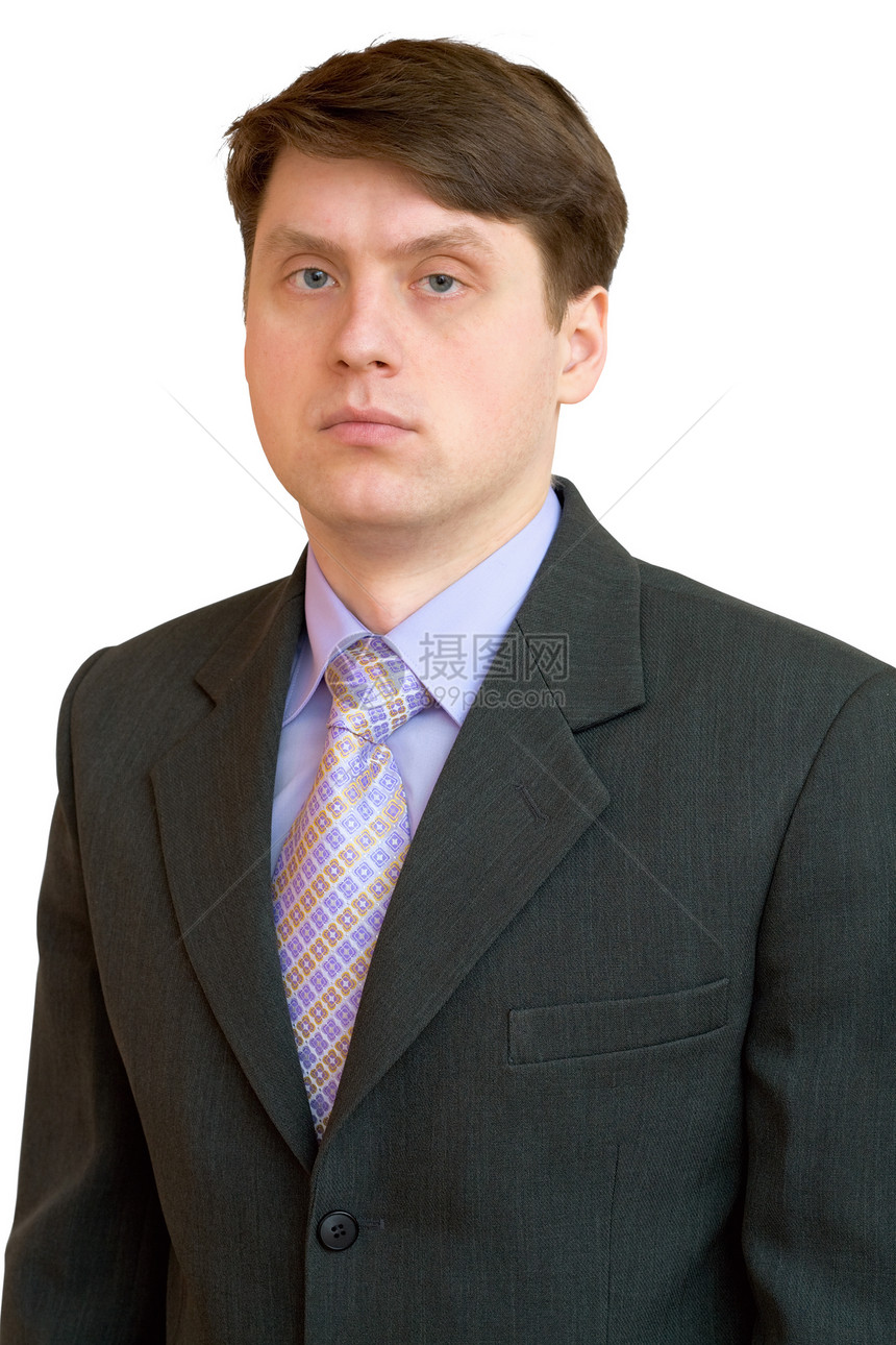 穿着衬衫 领带和外套的商务人士男性戏服套装商业照片头发夹克领结男人裙子图片