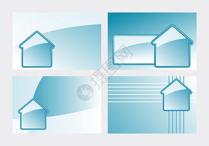 房地产蓝色插图财产住宅卡片小屋建筑建造房子商业背景图片