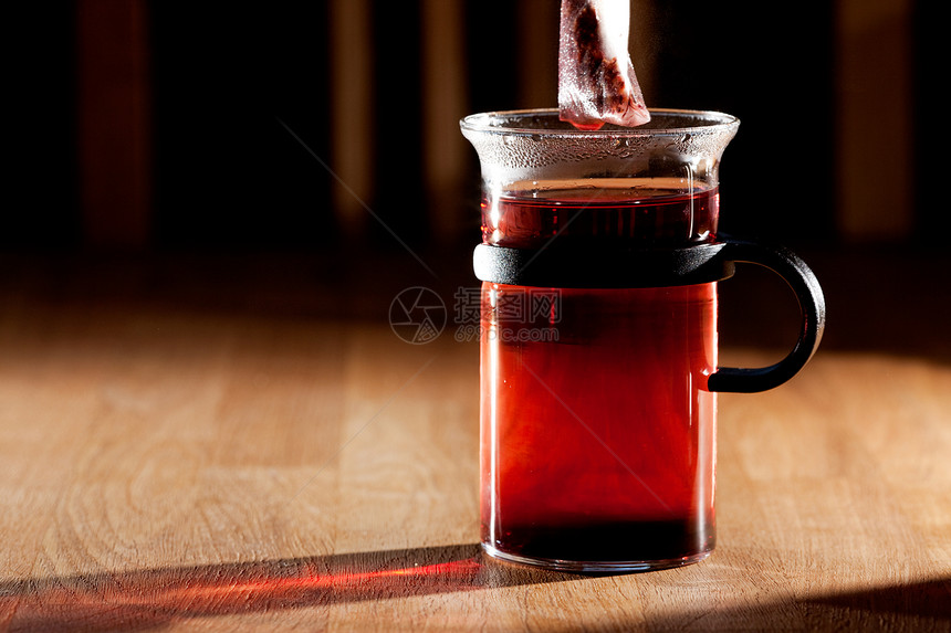 茶杯子早餐气泡茶碗草本饮料服务蒸汽红色水果图片