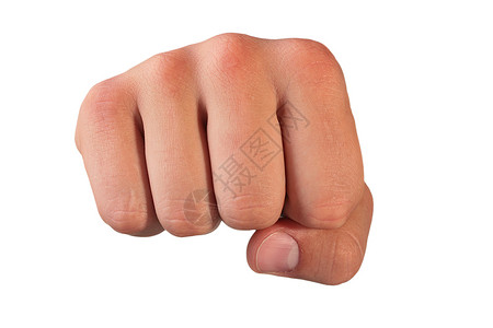 拳脚男人压缩手套力量白色皮肤凸轮活力手指背景图片