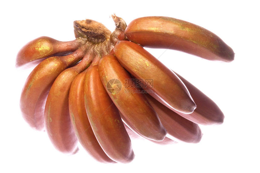 孤立的红香蕉零食团体饮食热带市场水果甜点红色营养植物图片