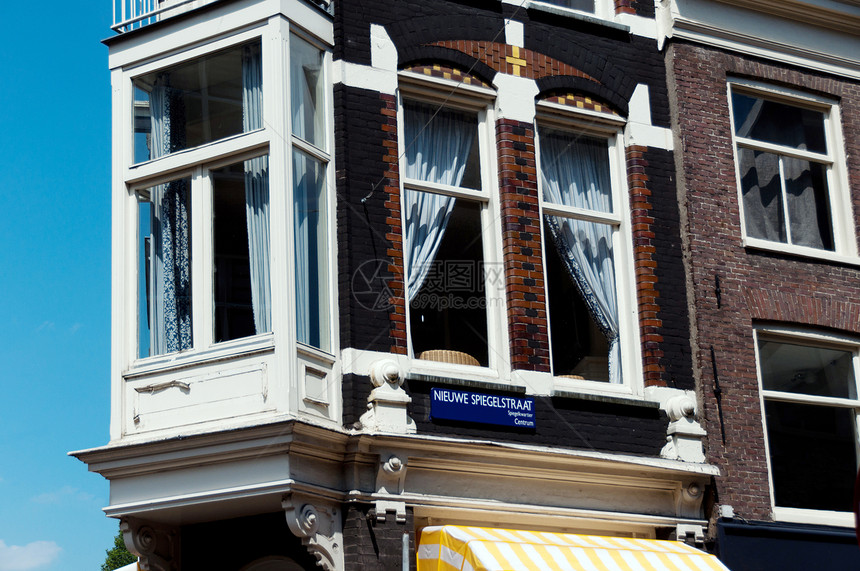 荷兰阿姆斯特丹旅游运河生活历史财产街道房屋游客建筑学旅行图片