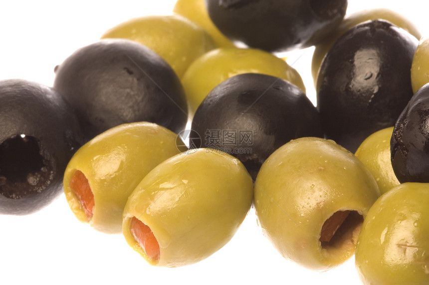 孤立的橄榄食物水果生产宏观农业图片