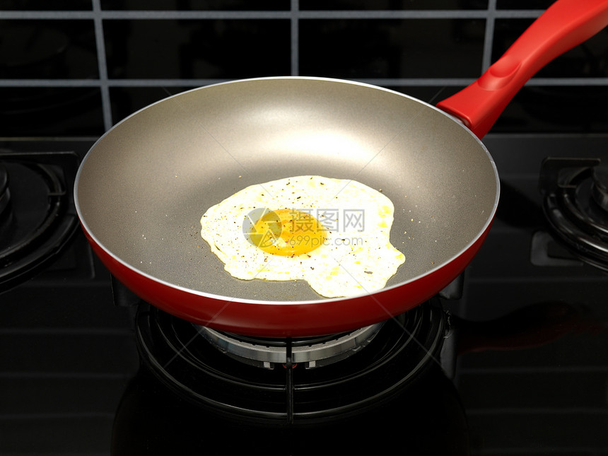 炸鸡蛋烹饪黄色白色食物生产午餐厨师早餐烤箱油炸图片