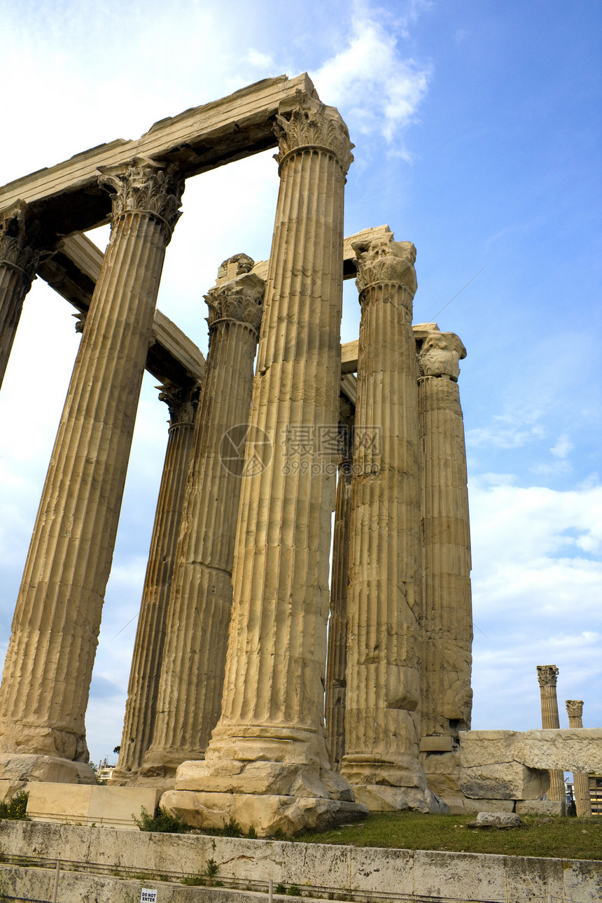 希腊 奥林匹亚 宙斯寺游戏寺庙运动柱子建筑学废墟考古学历史性遗产历史图片