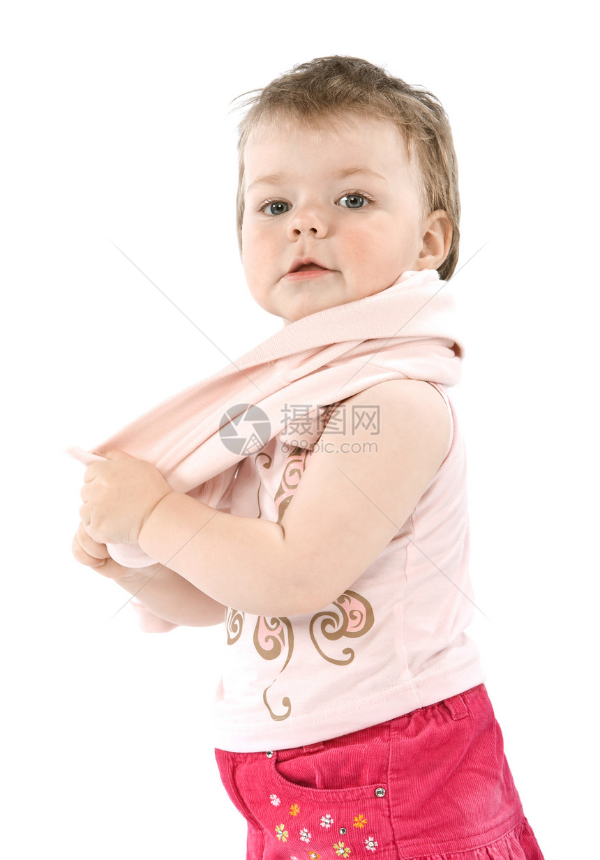 儿幼婴孩童裙子家庭婴儿夹克白色季节性童年天气衣服粉色图片