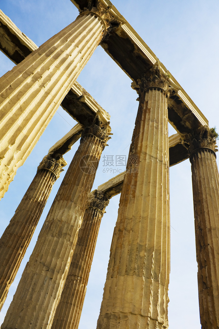 希腊 奥林匹亚 宙斯寺建筑学废墟岩石寺庙建筑柱子运动考古学历史历史性图片