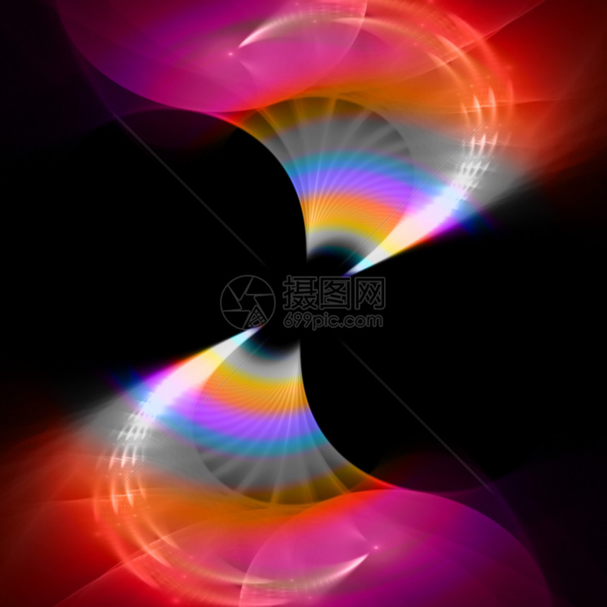 彩虹分形旋转框架冰壶戒指线条螺旋活力海浪运动卷发漩涡图片