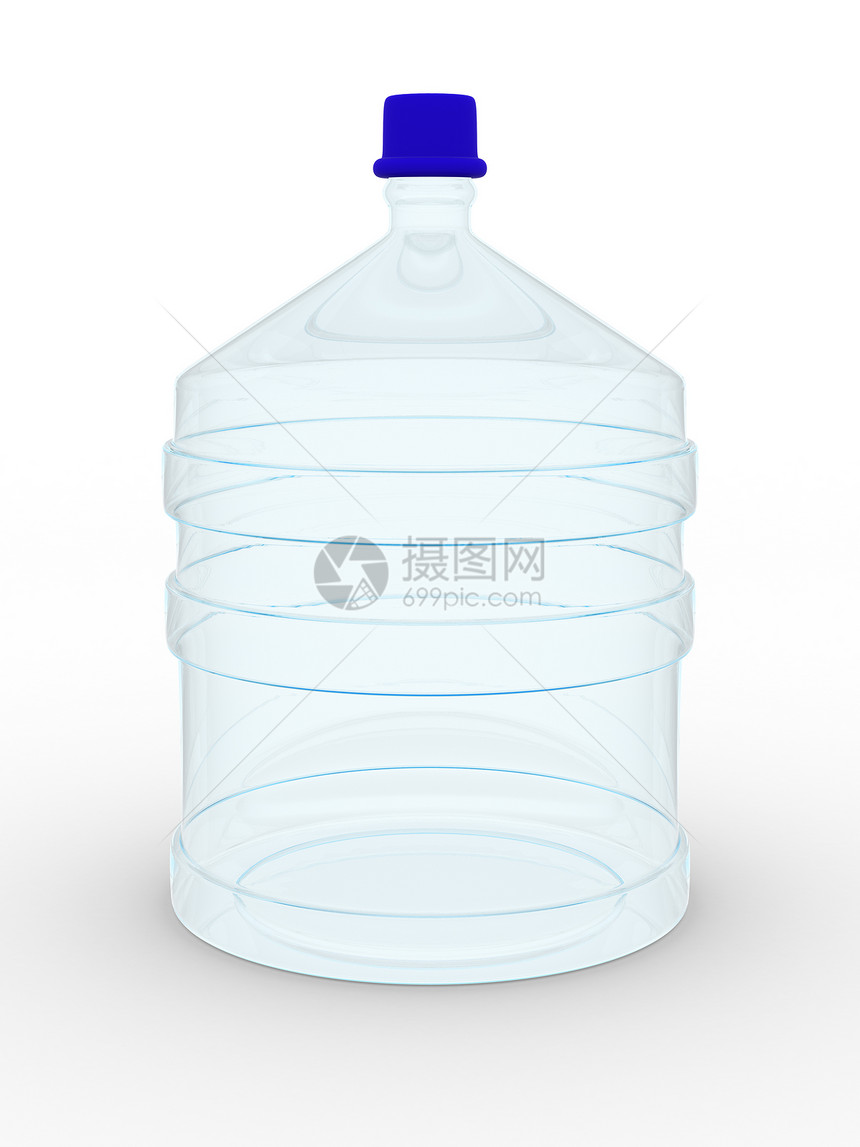 白色背景上的瓶装 孤立的 3D 图像烧瓶生活水壶插图空白大部分茶点蓝色食物调味图片