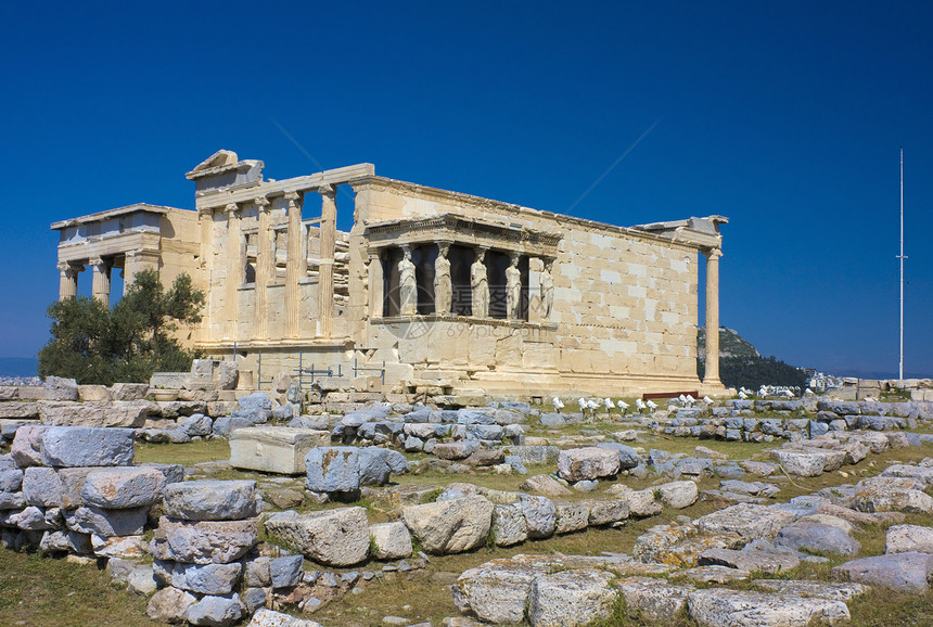 希腊雅典Erethheum历史废墟世界遗产考古学文明建筑学历史性建筑纪念碑图片