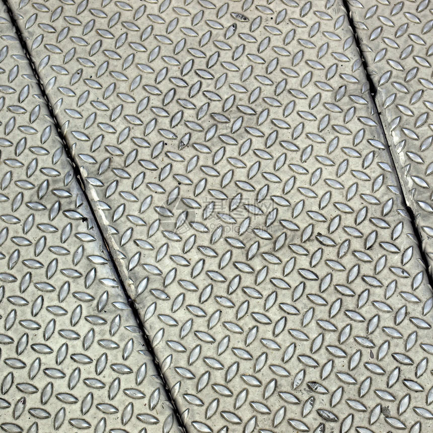 钻石钢工业金属灰色地面材料床单图片