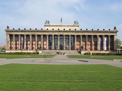 柏林博物馆全景建筑学古物地标城市天际柱廊中心高清图片