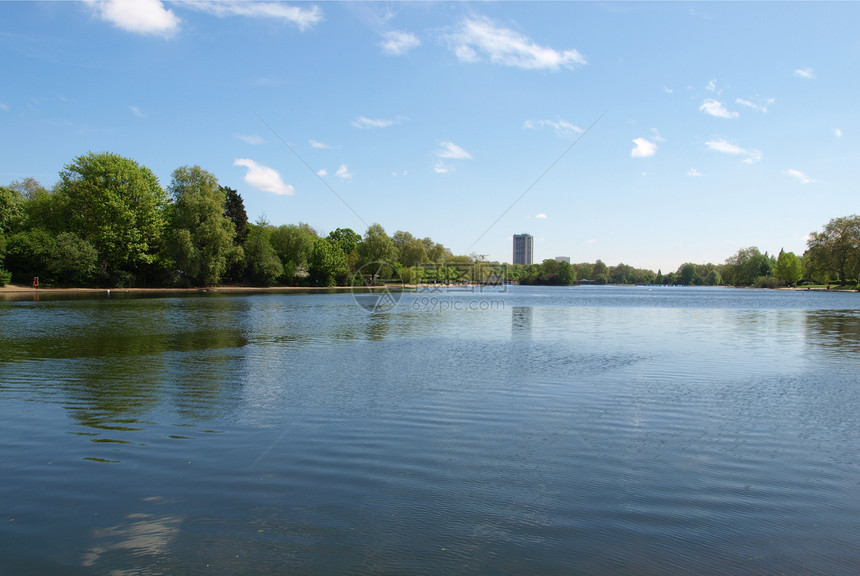 蛇腹湖 伦敦池塘蓝色绿色草地植被花园公园英语液体波浪图片