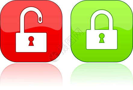用于网络设计的矢量光按钮红绿灯长方形红色框架互联网紫色反射绿色电脑蓝色背景图片