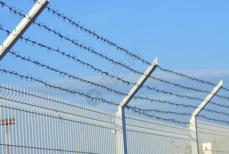 刺理有线围栏法制栅栏自由边缘法律背景图片