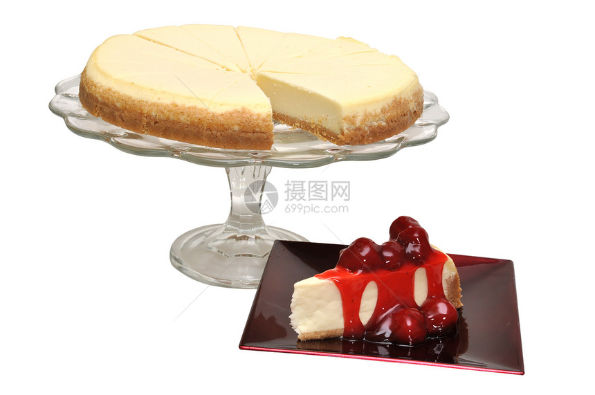 草莓芝士蛋糕蛋糕水果配料甜点盘子食物浆果白色红色脆皮图片