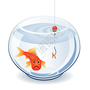 鱼缸的鱼鱼卵渔业插画