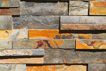 矩形石墙线条积木材料水泥砂浆石工建筑物橙子岩石石头背景图片