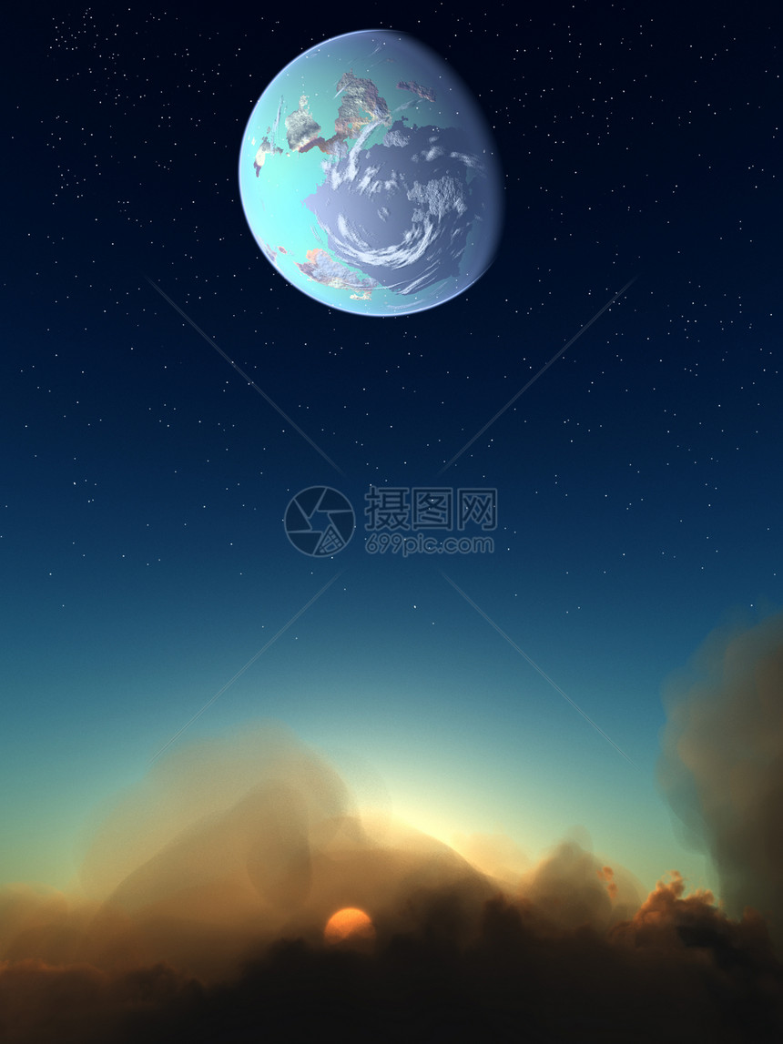 云与空间弯曲曲线星星行星气氛天气天空阳光多云世界图片