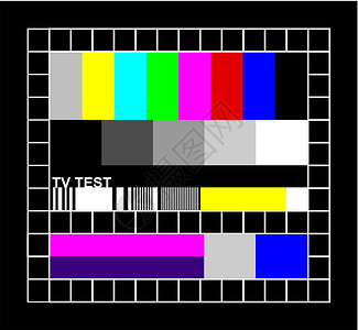 国家标准彩色电视信号图形插画
