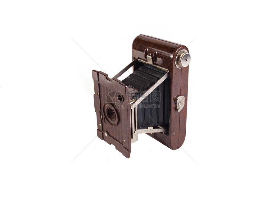 旧相机摄影师风箱摄影古董艺术仪器白色照片镜片图片