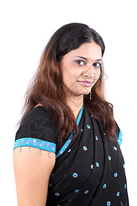 年轻印度女青年女性服装传统女士衣服文化背景图片