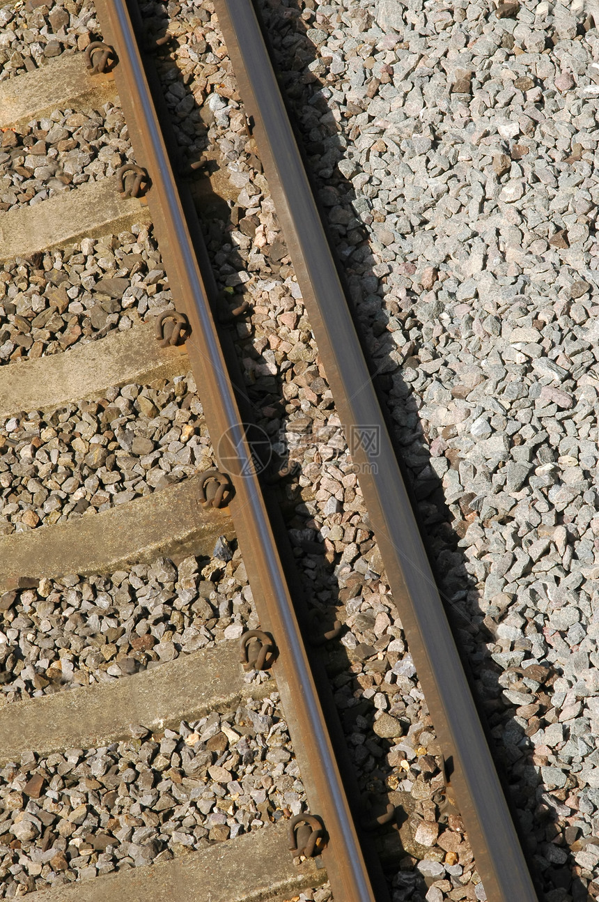 铁路铁路轨道旅行活力曲目平行线轨枕铁轨线条石头火车运输图片