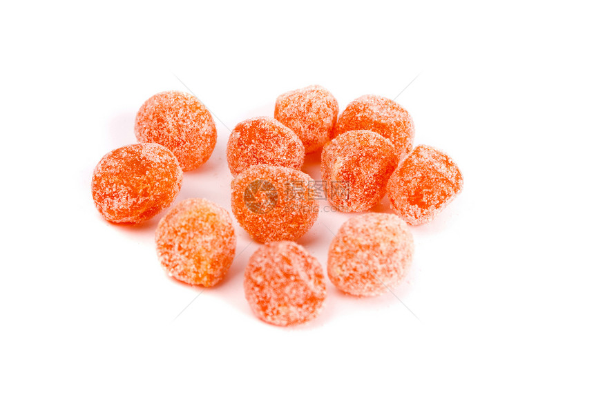甜甜糖果 多彩果冻糖果小吃水果味道红色食物橙子图片