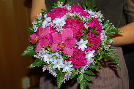 新娘花束婚礼花朵背景图片