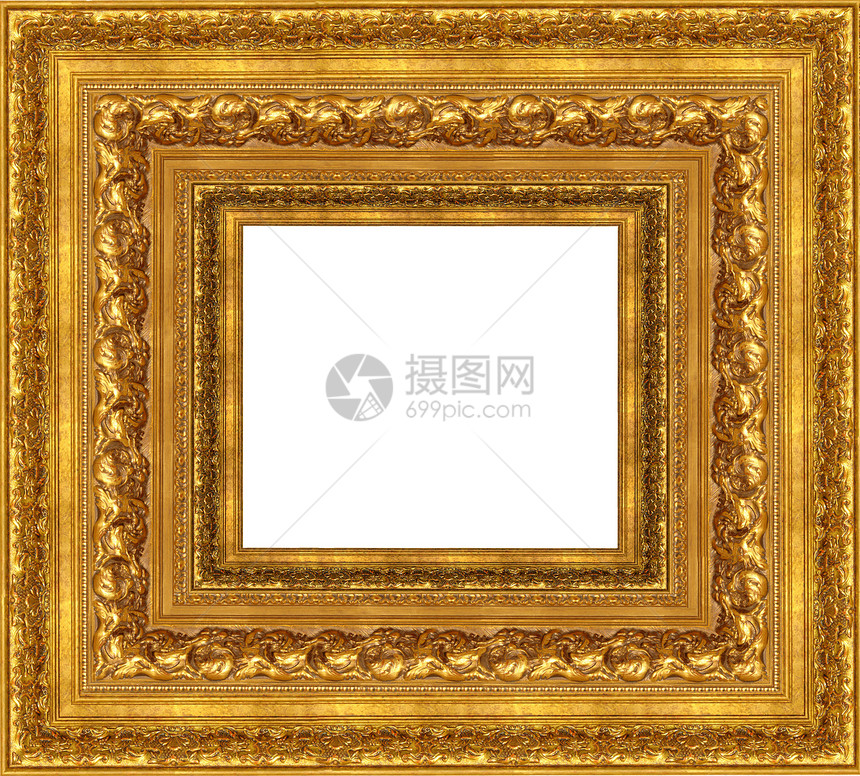 金图画框艺术画廊边界绘画收藏金子乡愁照片木头博物馆图片