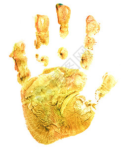 黄黄色印刷婴儿棕榈背景图片