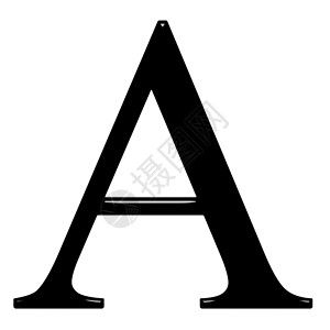 黑白旧信素材3D 希腊字母 Alpha背景