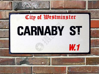 卡纳比街牌英语红色街道城市王国背景图片