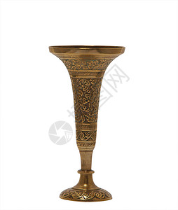 布拉斯瓦谢雕刻浮雕黄铜小路青铜邮票花瓶白色剪裁金属背景图片