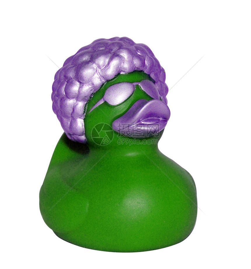 鲜香紫色橡胶鸭小路鸭子剪裁橡皮玩具小鸭子头发图片
