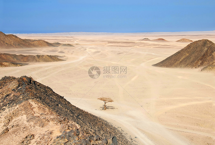 埃及沙漠阳光旅行天空太阳蓝色干旱爬坡异国旅游岩石图片